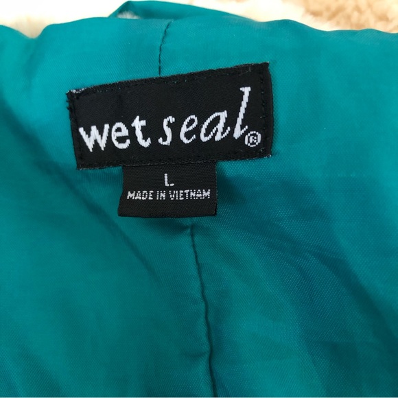 Wet Seal Vtg Cream Faux Fur Jacket Shawl Collar Sz L - Picture 8 of 9